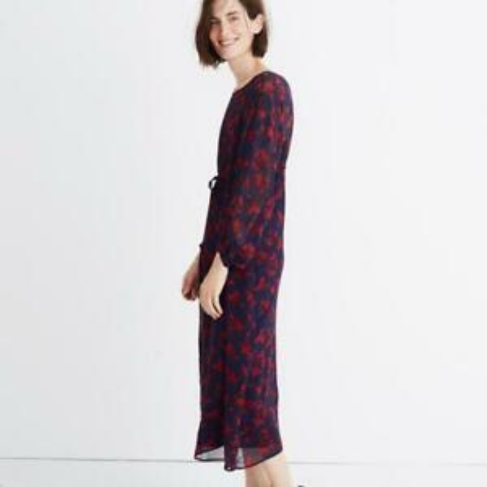 Madewell  Rosette Nightfall No.6 Silk dress